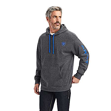 Men's Charcoal Heather Logo Hoodie