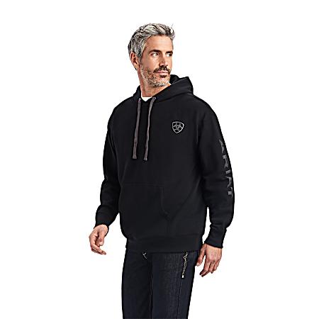 Men's Black Logo Hoodie