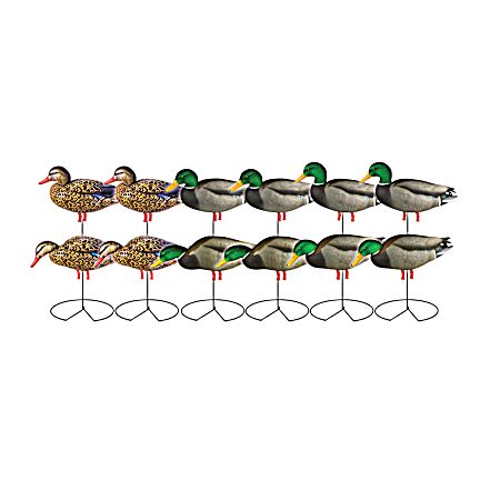 Harvester Pro-Grade Full Body Flocked Head Mallards - 12 Pk