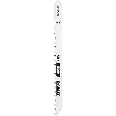 4 in. 6 TPI Fast Wood Cutting Jig Saw Blade HCS T-Shank (5-Pack)