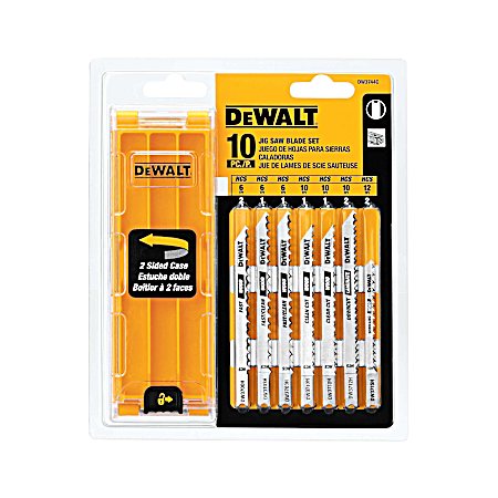 U-Shank Jig Saw Blade Set w/ Case - 10 Pc