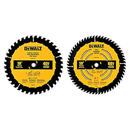 10 in 40T/60T General Purpose Circular Saw Blades Combo Pack - 2 Pk