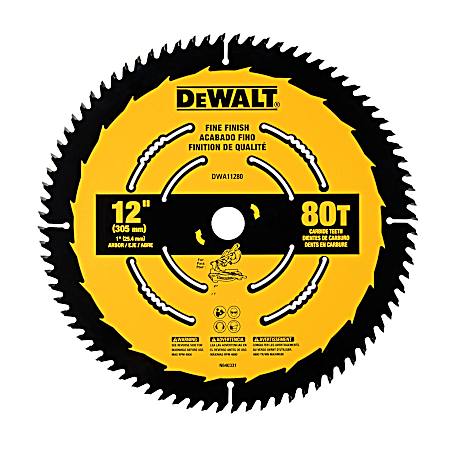 12 in 80T Fine Finish Saw Blade