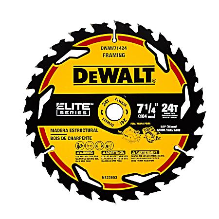 DeWalt Elite Series 7-1/4 in. D X 5/8 in. Carbide Circular Saw Blade 24 teeth
