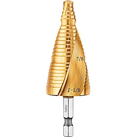7/8 in - 1-1/8 in IMPACT READY Titanium Nitride Coating Step Drill Bit