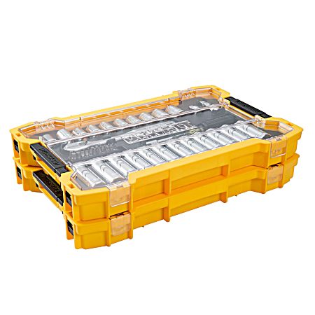 1/4 in & 3/8 in Mechanic Tool Set w/ ToughSystem 2.0 Tray & Lid - 131 Pc