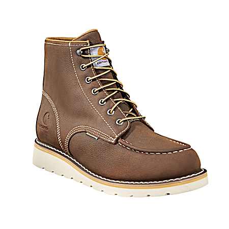 Men's Dark Brown 6 in Non-Safety Toe Wedge Boots