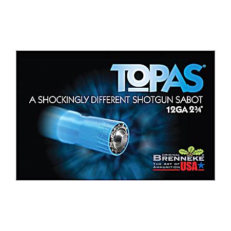 Topas 12 Ga Shotgun Sabot Slug Ammunition - 5 Rounds
