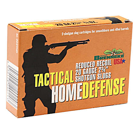 Tactical Home Defense Slug 20 Ga Ammunition - 5 Rounds
