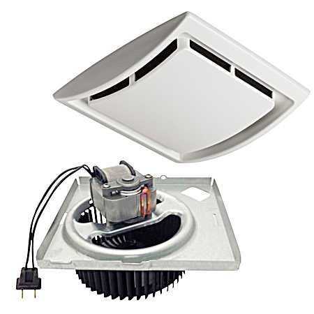 60 CFM Quick Install Exhaust Fan Motor & Grille Upgrade Kit