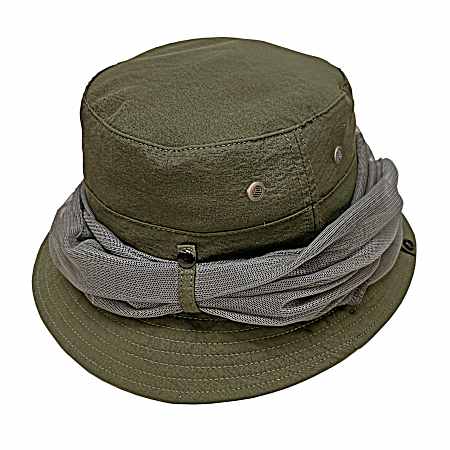 Adult Buzz Off Olive Boonie Hat w/ Mesh Netting
