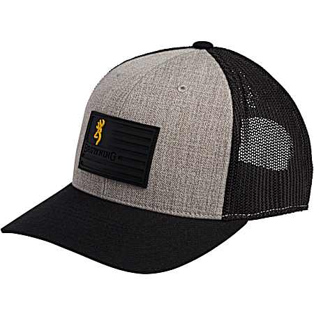 Men's Grey Recon Flag Patch Low-Profile Mesh Back 6-Panel Cap