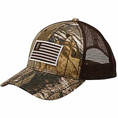 Adult Vtan Camo Patriot Buckmark Patch Mesh Back 6-Panel Cap