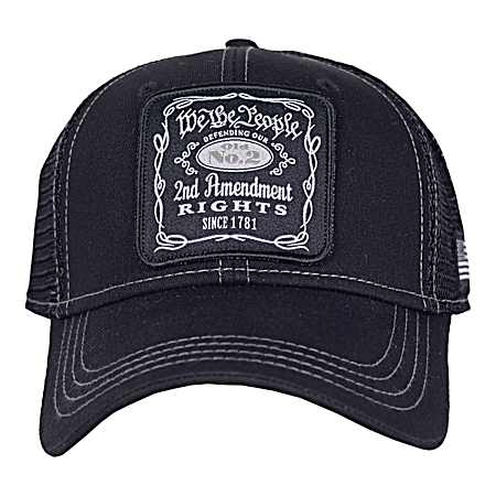 Men's Black We The People Patch Mesh Back Trucker Cap