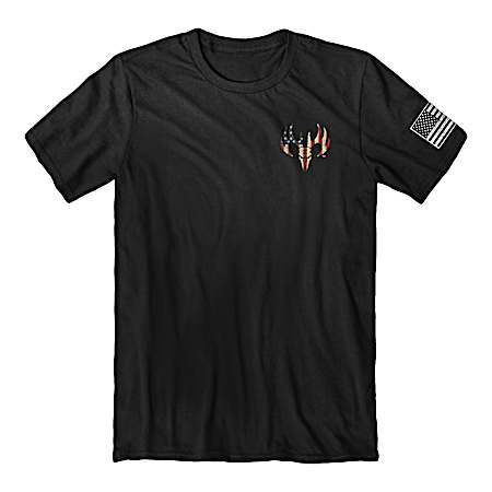 Men's Black Defend Us Short Sleeve Shirt
