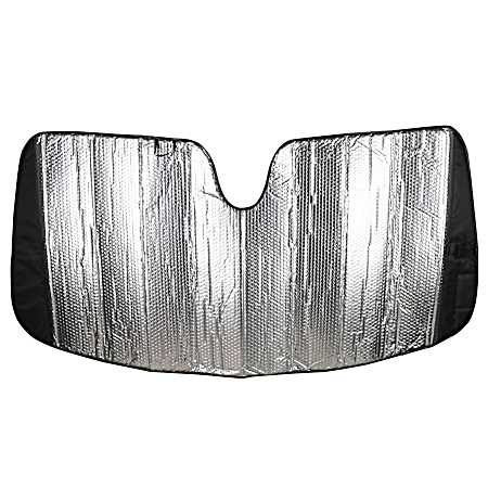 Accordion Silver/Black Sun Shade for Trucks