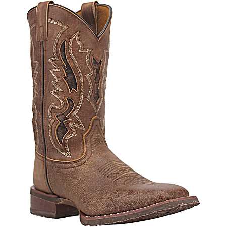 Men's Tan Martin Square Toe Boots