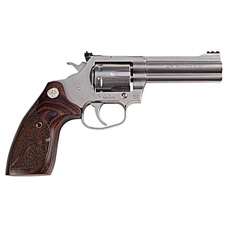 King Cobra Target 357 Magnum DA 4.25 in Barrel Stainless Wood Revolver