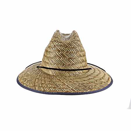 Adult Rush Straw Lifeguard Hat w/ Flag Underbrim