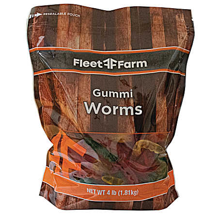 4 lb Gummi Worms Chewy Candy