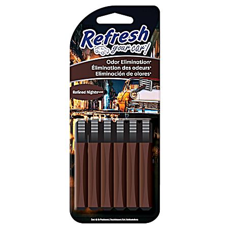 Refined Nights Car Vent Odor Elimination - 6 Pk