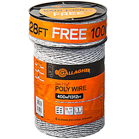 1/16 in White Poly Wire Combo Roll 1312 ft w/ 328 ft Free