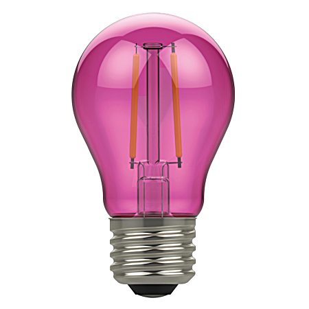 3W LED A15 Pink Clear Party Light Bulb - 1 Pk