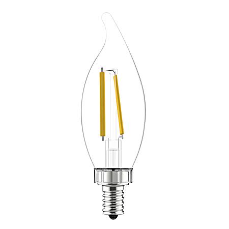 5W LED CAC Soft White Clear Bent Tip Decorative Bulbs - 2 Pk