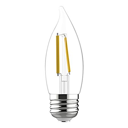 5W LED CAM Soft White Clear Bent Tip Medium Base Decorative Bulbs - 2 Pk