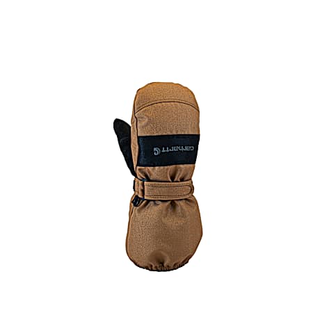 Toddlers' Brown/Black Zip Cuff Mittens