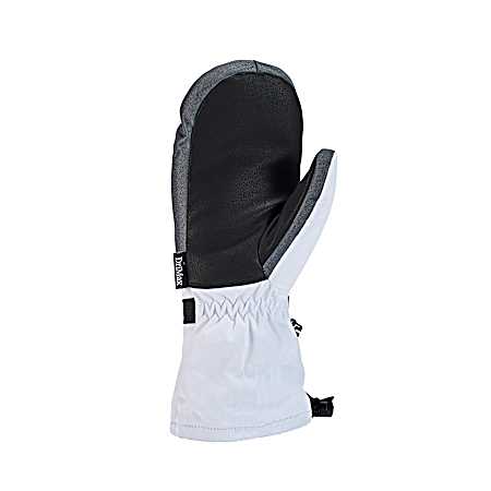 Ladies' White/Gunmetal Ultra Dri-Max Mittens