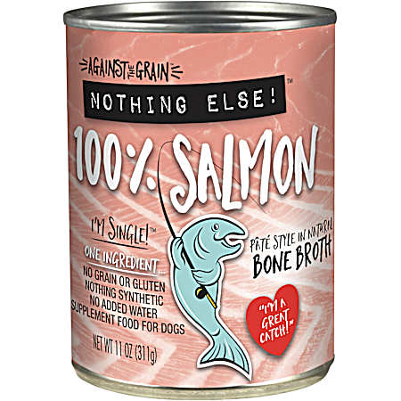 Against the Grain Nothing Else! All Lifestages Grain-Free 100% Salmon Wet Dog Food, 11 oz