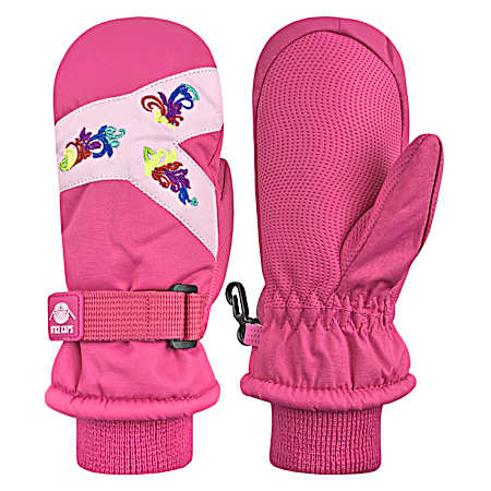 Toddler's Pink Waterproof Mittens
