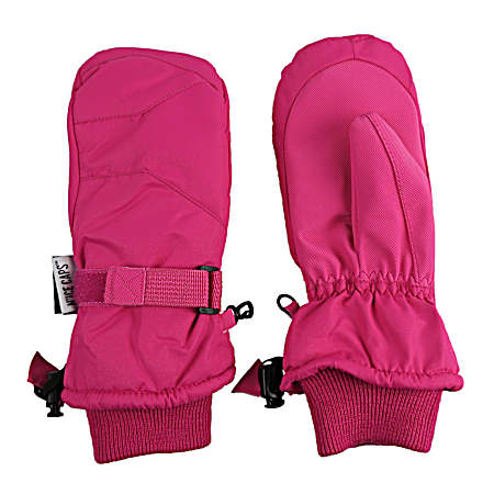 Kids Fuchsia Waterproof Mittens