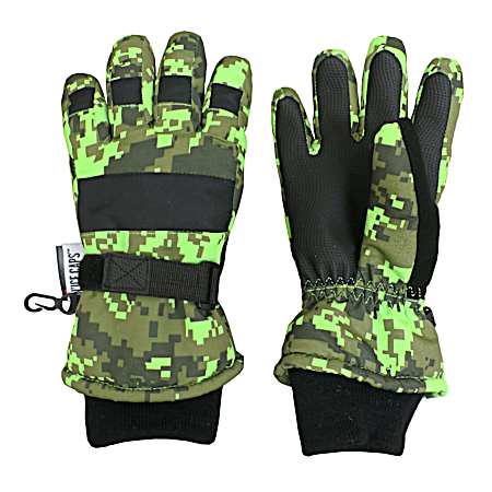 Kids' Digi Pixels Waterproof Gloves