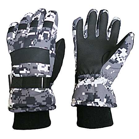 Kids' Digi Pixels Waterproof Gloves