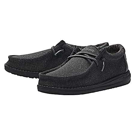 Kids' Wally Black Slip-On's