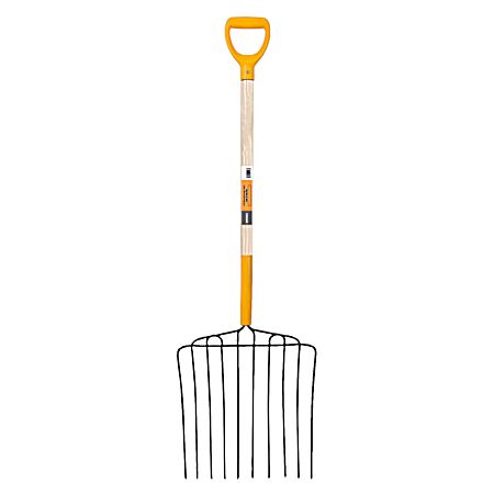 10-Tine Forged Steel Ensilage Fork w/ D-Handle