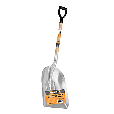 #12 Aluminum Scoop w/ Wood D-Handle