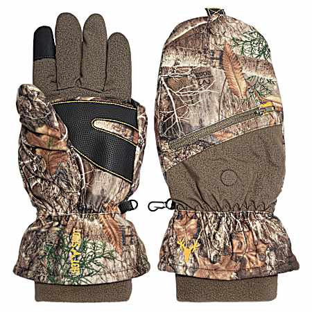 Kid's Huntsman Camo Heavyweight Pop-Top Gloves