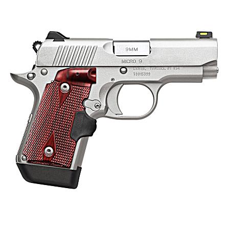 Micro 9 SS Crimson Trace 9mm Luger 3.15 in Stainless Pistol - 7+1 Rounds