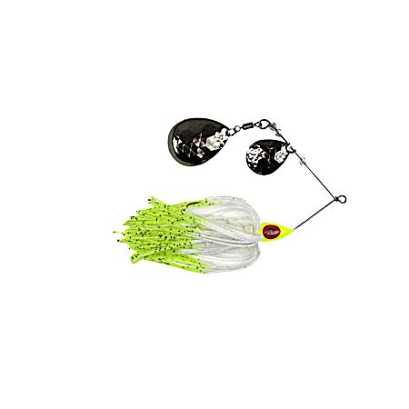 Chartreuse White Nickel Blade Spinner Bait