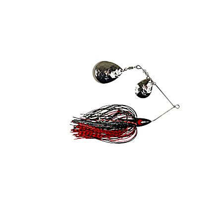 Black Red Tandem Nickel Blade Spinner Bait