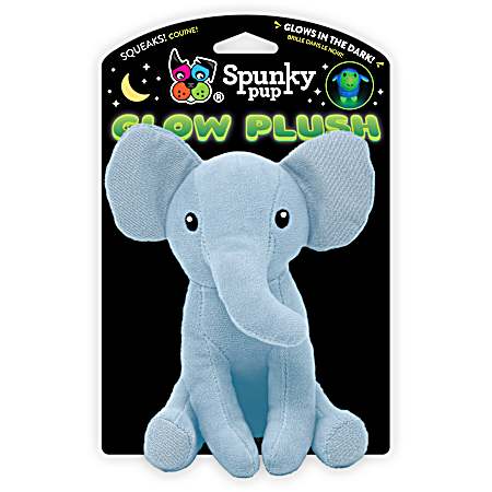 Large Glow Plush Elephant Dog Toy
