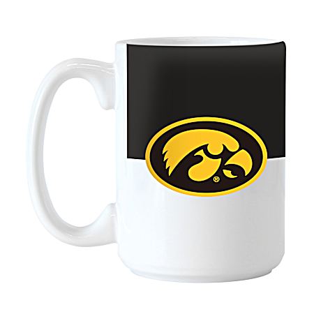 Iowa Hawkeyes 15 oz Colorblock Mug