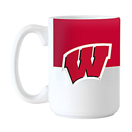 Wisconsin Badgers 15 oz Colorblock Mug