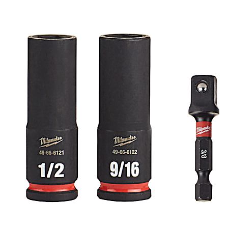 SHOCKWAVE Impact Duty 3/8 in. Drive Deep Well Socket Set (3-Pack)