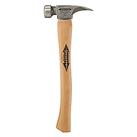 12 oz Titanium Hickory Hammer with Smooth Face