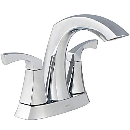 Lindor Chrome Two-Handle High Arc Bathroom Faucet