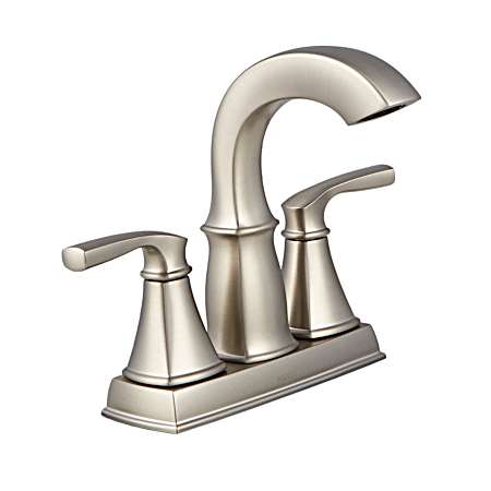 Finney Spot Resist Brushed Nickel Two-Handle High Arc Bathroom Faucet
